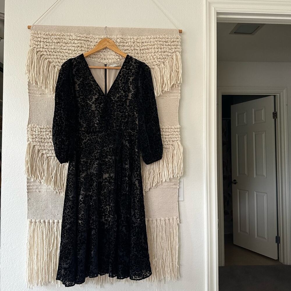 Alice + Olivia Coco Velvet Burnout Dress